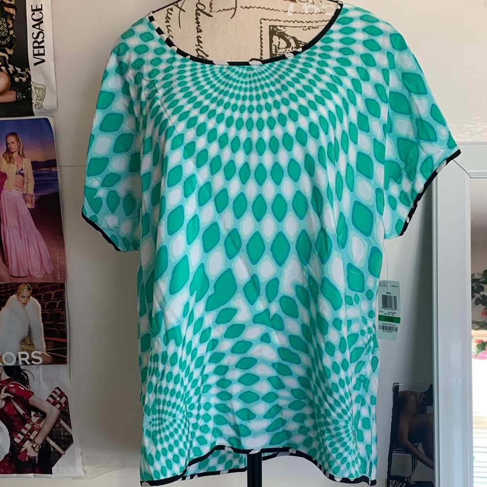Style & Co Geometric Short Sleeve Top